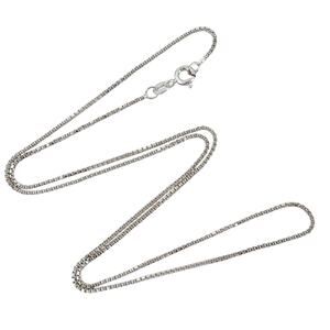 Vintage Italy AGI Sterling Silver 925 Box Chain Necklace 20"